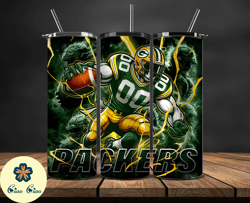 green bay packers tumbler wrap glow, nfl logo tumbler png, nfl design png by ciao ciao design-12