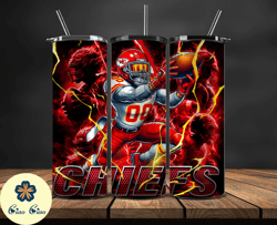 kansas city chiefs tumbler wrap glow, nfl logo tumbler png, nfl design png by ciao ciao design-16