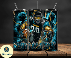 jacksonville jaguars tumbler wrap glow, nfl logo tumbler png, nfl design png by ciao ciao design-15