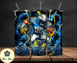los angeles chargers tumbler wrap glow, nfl logo tumbler png, nfl design png by ciao ciao design-18