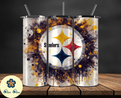 pittsburgh steelers logo nfl, football teams png, nfl tumbler wraps png, design by ciao ciao 02