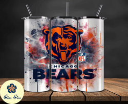 chicago bears logo nfl, football teams png, nfl tumbler wraps png, design by ciao ciao 23