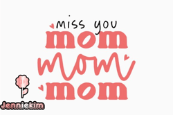 miss you mom retro mothers day design 352