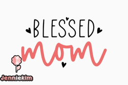 blessed mom retro mothers day design 356