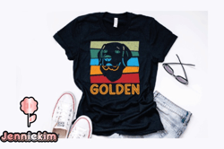 vintage golden retriever dog design design 247