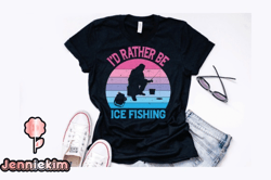 ice fishing retro vintage design design 260