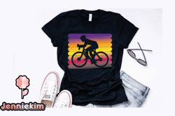 cycling silhouette retro vintage design design 261