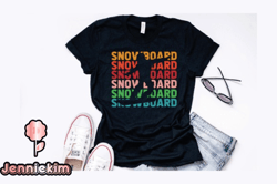 retro vintage snowboarding design design 276