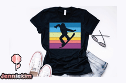 retro vintage snowboarding design design 278