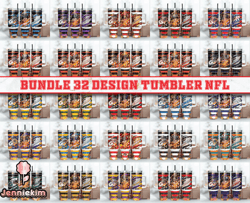 bundle 32 design tumbler nfl 40oz png, 40oz tumler png 97