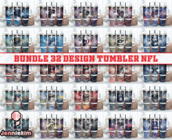 bundle 32 design tumbler nfl 40oz png, 40oz tumler png 99