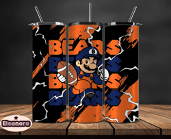 chicago bears tumbler wrap, mario tumbler wrap, nfl logo png, tumbler designs, nfl football png by eleonora design tumbl