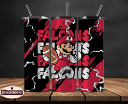 atlanta falcons tumbler wrap, mario tumbler wrap, nfl logo png, tumbler designs, nfl football png by eleonora design tum