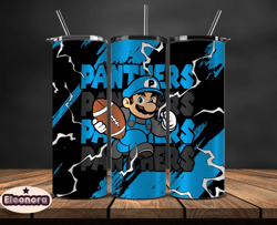 carolina panthers tumbler wrap, mario tumbler wrap, nfl logo png, tumbler designs, nfl football png by eleonora design t