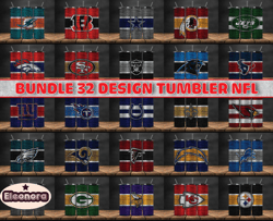 bundle 32 design nfl teams, nfl logo, tumbler design, design bundle football, nfl tumbler design, design by eleonora01