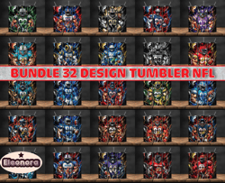 bundle 32 design nfl teams, nfl logo, tumbler design, design bundle football, nfl tumbler design, design by eleonora06