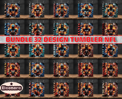 bundle 32 design nfl teams, cracked hole design, nfl logo, tumbler design, design bundle football, nfl tumbler design, d