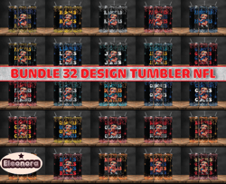 bundle 32 design nfl teams, bundle  betty boop design, nfl logo, nfl tumbler bundle png , all teams nfl,  design 19