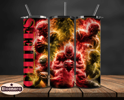 kansas city chiefs glow tumbler wraps, , nfl logo,, nfl sports, nfl design png, design by eleonora  10