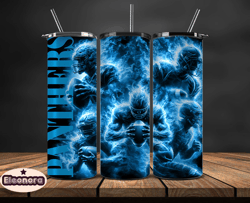 carolina panthers glow tumbler wraps, , nfl logo,, nfl sports, nfl design png, design by eleonora  21