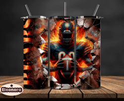 chicago bears  cracked holetumbler wraps, , nfl logo,, nfl sports, nfl design png, design by eleonora 02