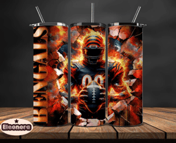 cincinnati bengals cracked holetumbler wraps, , nfl logo,, nfl sports, nfl design png, design by eleonora 03