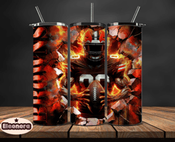 cleveland browns cracked holetumbler wraps, , nfl logo,, nfl sports, nfl design png, design by eleonora 06