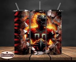 atlanta falcons cracked holetumbler wraps, , nfl logo,, nfl sports, nfl design png, design by eleonora 16