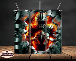 new york jets cracked holetumbler wraps, , nfl logo,, nfl sports, nfl design png, design by eleonora 19