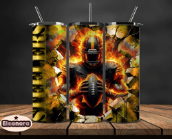 pittsburgh steelers cracked holetumbler wraps, , nfl logo,, nfl sports, nfl design png, design by eleonora 29