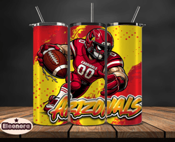 arizona cardinals tumbler wrap, nfl teams,nfl logo football, logo tumbler png, design by eleonora 01