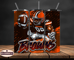 cleveland browns tumbler wrap, nfl teams,nfl logo football, logo tumbler png, design by eleonora 08