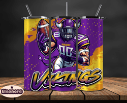 minnesota vikings tumbler wrap, nfl teams,nfl logo football, logo tumbler png, design by eleonora 21