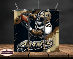 new orleans saints tumbler wrap, nfl teams,nfl logo football, logo tumbler png, design by eleonora 23