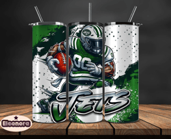 new york jets tumbler wrap, nfl teams,nfl logo football, logo tumbler png, design by eleonora 25