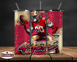 san francisco 49ers tumbler wrap, nfl teams,nfl logo football, logo tumbler png, design by eleonora 28