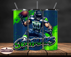 seattle seahawks tumbler wrap, nfl teams,nfl logo football, logo tumbler png, design by eleonora 29