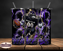 baltimore ravens tumbler wrap glow, nfl logo tumbler png, nfl design png, design by eleonora 03