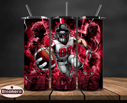 Atlanta Falcons Tumbler Wrap Glow, NFL Logo Tumbler Png, NFL Design Png, Design by Eleonora 02