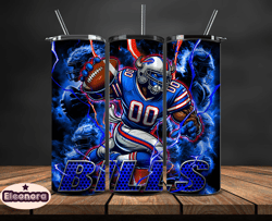 buffalo bills tumbler wrap glow, nfl logo tumbler png, nfl design png, design by eleonora 04