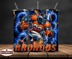 denver broncos tumbler wrap glow, nfl logo tumbler png, nfl design png, design by eleonora 10