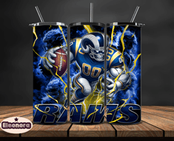 los angeles rams tumbler wrap glow, nfl logo tumbler png, nfl design png, design by eleonora 19