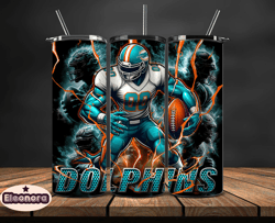 miami dolphins tumbler wrap glow, nfl logo tumbler png, nfl design png, design by eleonora 20