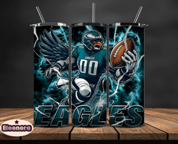 philadelphia eagles tumbler wrap glow, nfl logo tumbler png, nfl design png, design by eleonora 26