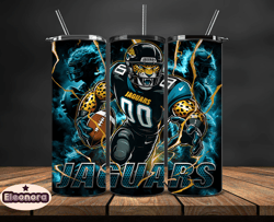 jacksonville jaguars tumbler wrap glow, nfl logo tumbler png, nfl design png, design by eleonora 15