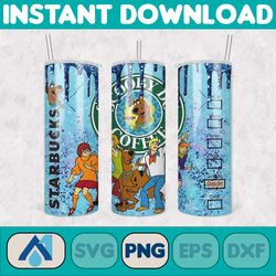 cartoon tumbler, starbucks tumbler 20oz skinny sublimation, cute digital design, png instant download (14)