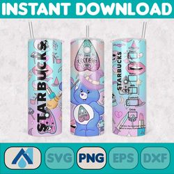 cartoon tumbler, starbucks tumbler 20oz skinny sublimation, cute digital design, png instant download (15)