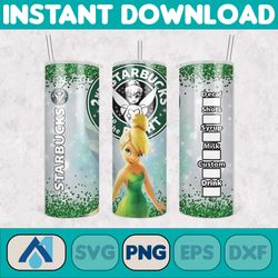 cartoon tumbler, starbucks tumbler 20oz skinny sublimation, cute digital design, png instant download (20)