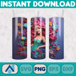 3d all styles cartoon 20oz skinny tumbler design, 3d floral movie tumbler, cartoon tumbler design png (49)