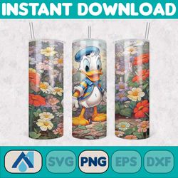 3d all styles cartoon 20oz skinny tumbler design, 3d floral movie tumbler, cartoon tumbler design png (50)